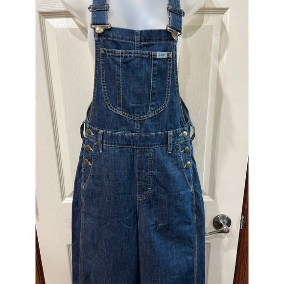 Lee Workwear Womens Denim Overalls XS Medium Wide Leg - Relaxed Fit 100% Cotton - Picture 7 of 9